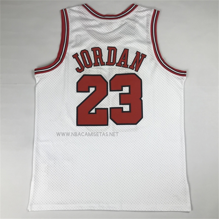 Camiseta Chicago Bulls Michael Jordan NO 23 Autentico 1997-98 Blanco